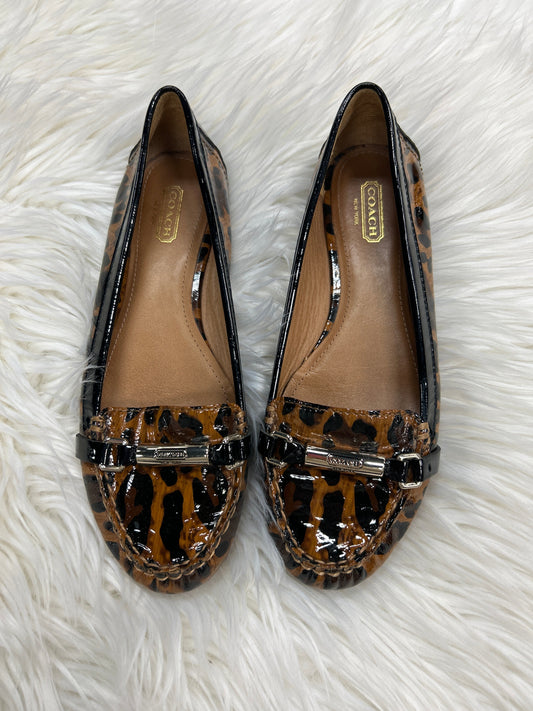 Shoes Designer By Coach In Animal Print, Size:7.5