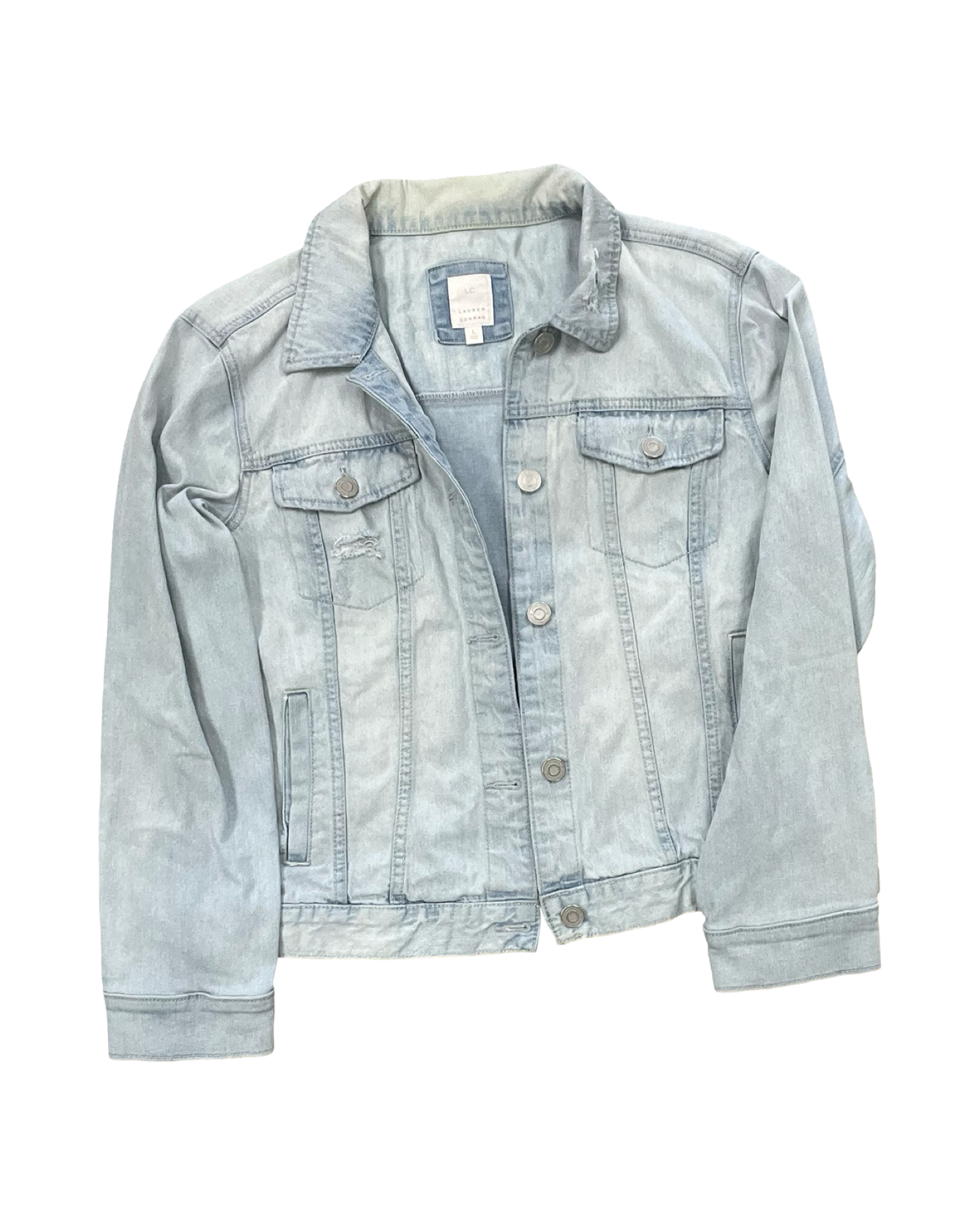 Jacket Denim By Lc Lauren Conrad In Blue Denim, Size:L