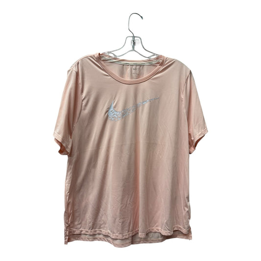 Athletic Top Ss By Nike Apparel In Pink, Size:1X