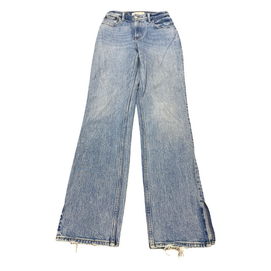 Jeans Straight By Abercrombie And Fitch In Blue Denim, Size:0