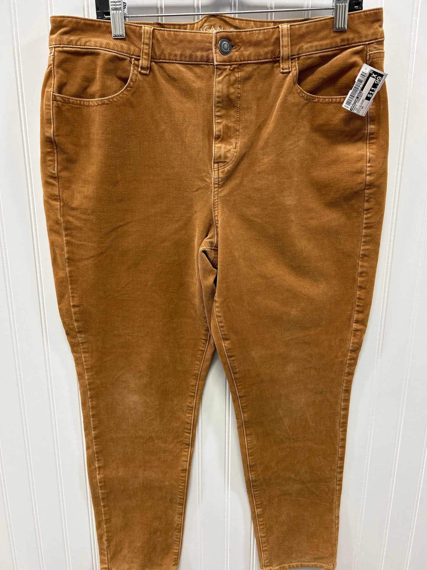 Pants Corduroy By American Eagle In Tan, Size:16