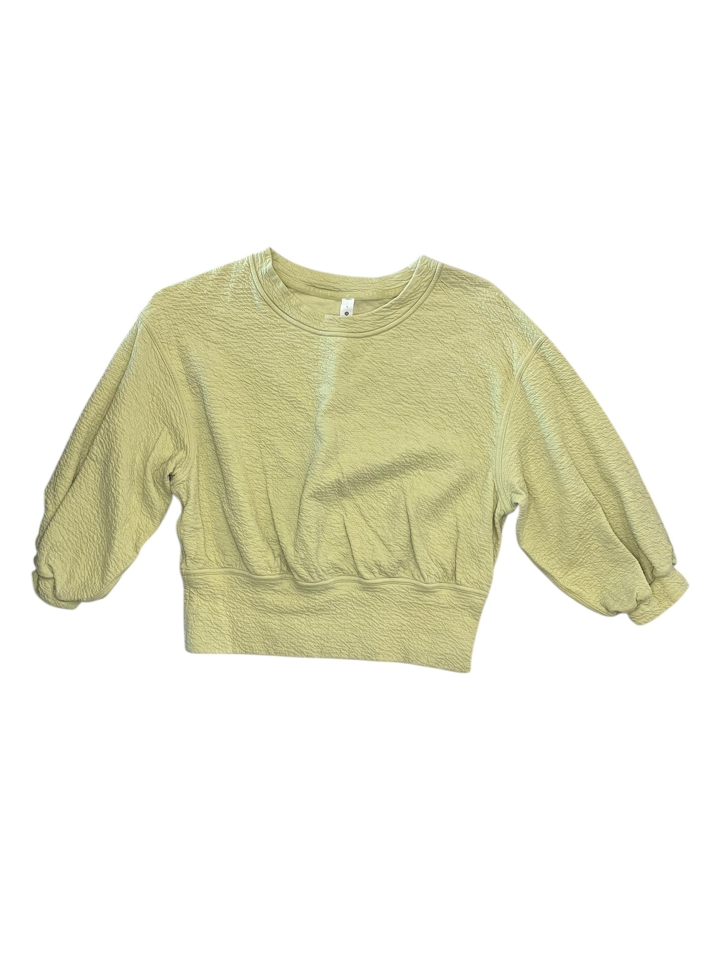 Athletic Top Ss By Lululemon In Green, Size:S