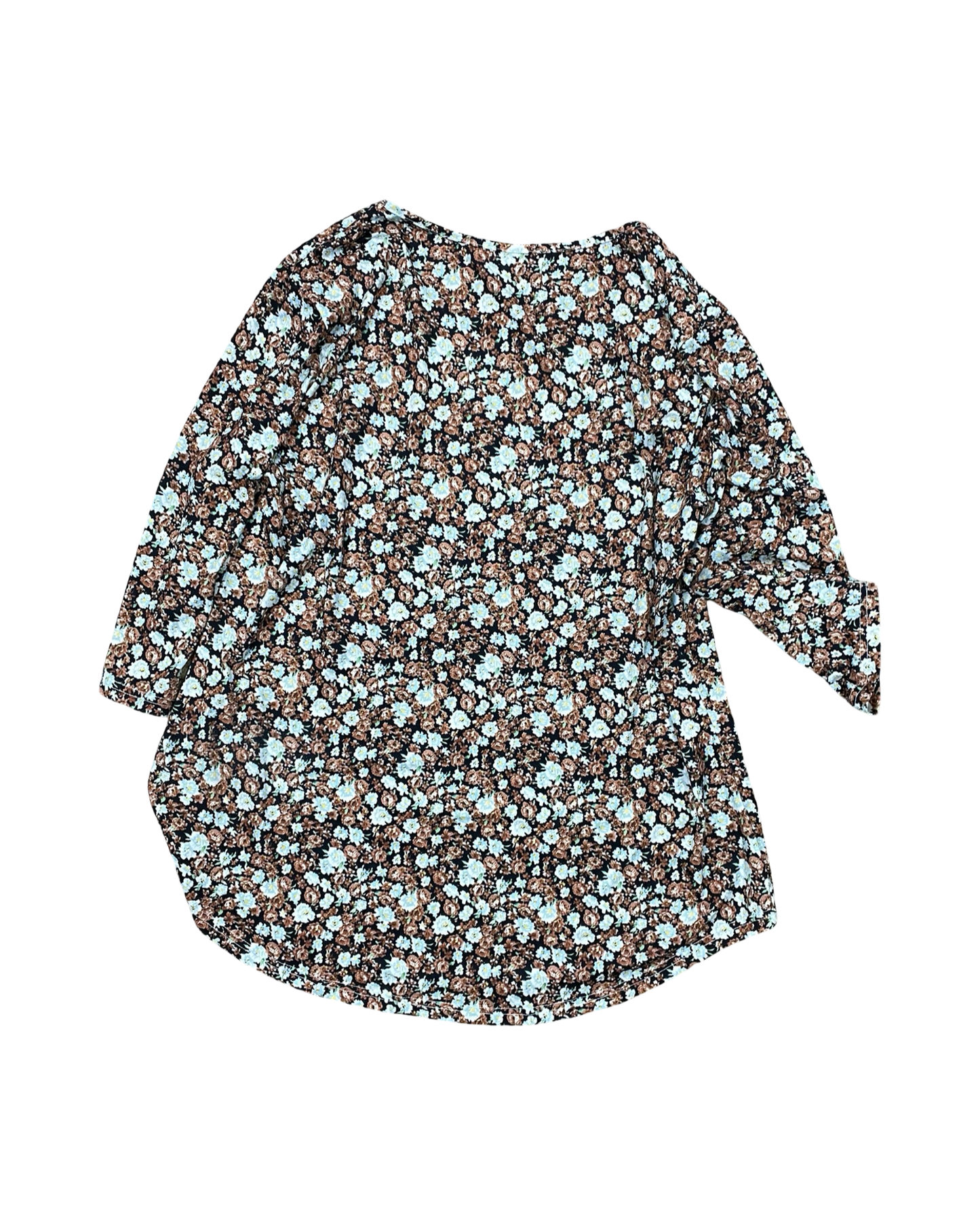 Top 3/4 Sleeve By Clothes Mentor In Black & Brown, Size:Xl