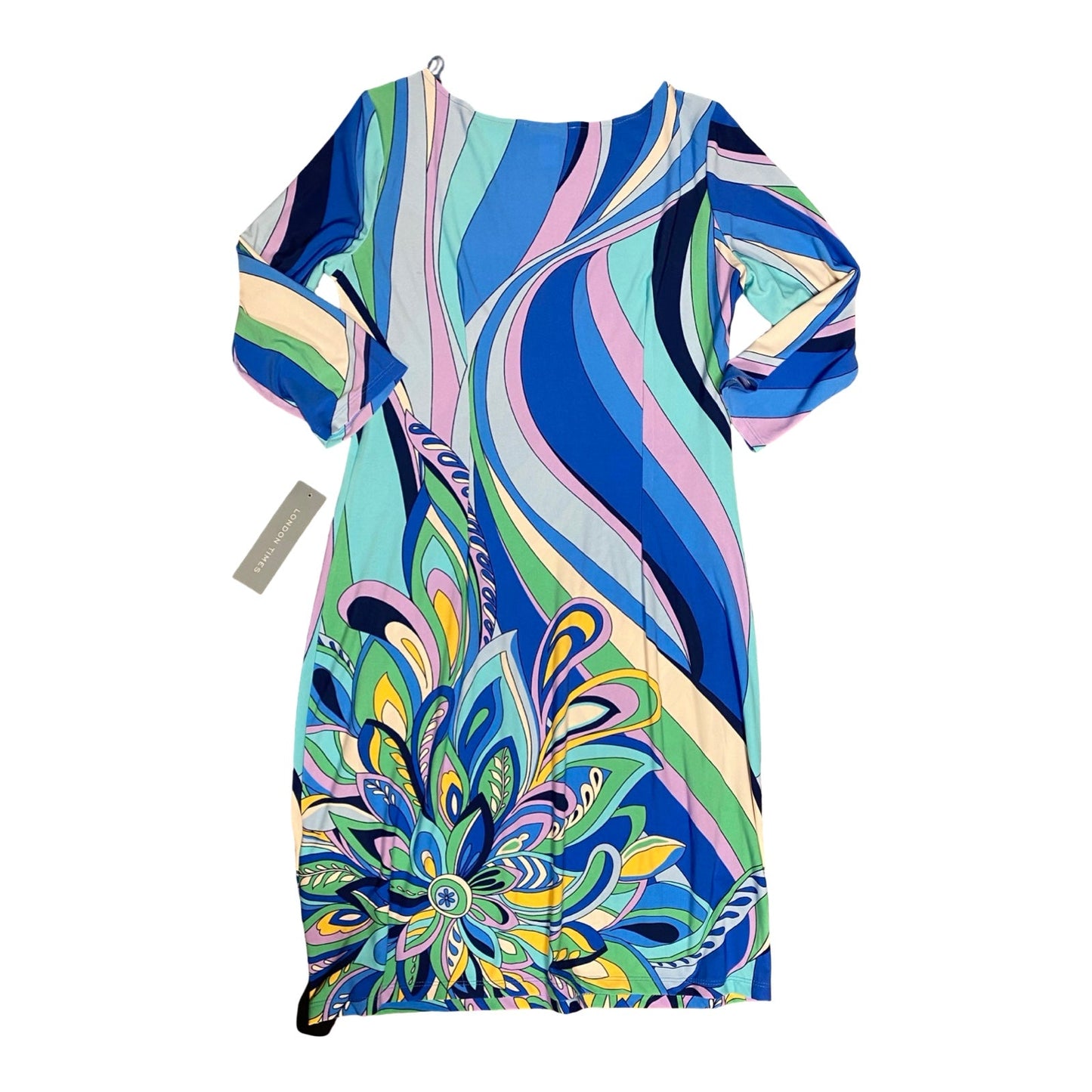 Dress Casual Midi By London Times In Multi, Size:M
