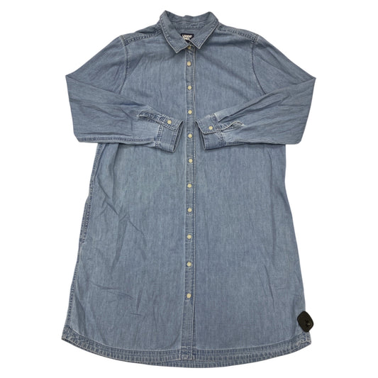 Dress Casual Midi By Lands End In Blue Denim, Size:Xl