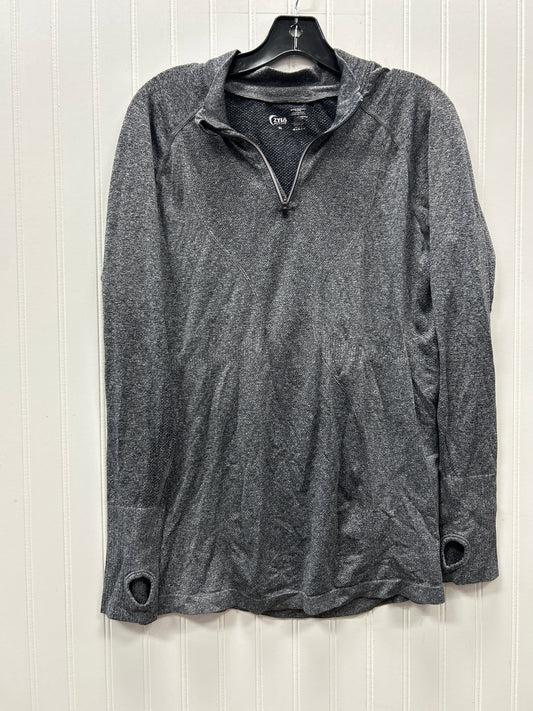 Athletic Top Ls Collar By Zyia In Grey, Size:Xl