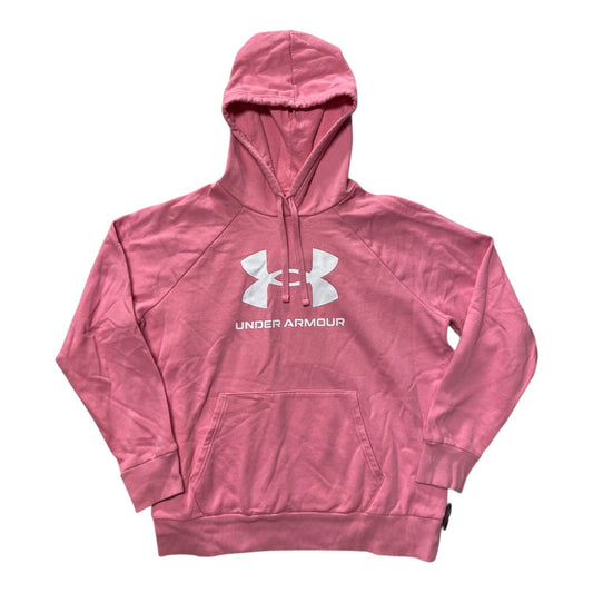 Athletic Sweatshirt Hoodie By Under Armour In Pink, Size:L