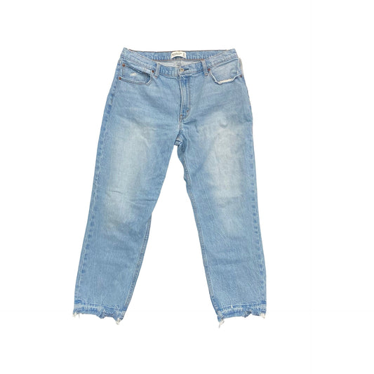 Jeans Boyfriend By Abercrombie And Fitch In Blue Denim, Size:14
