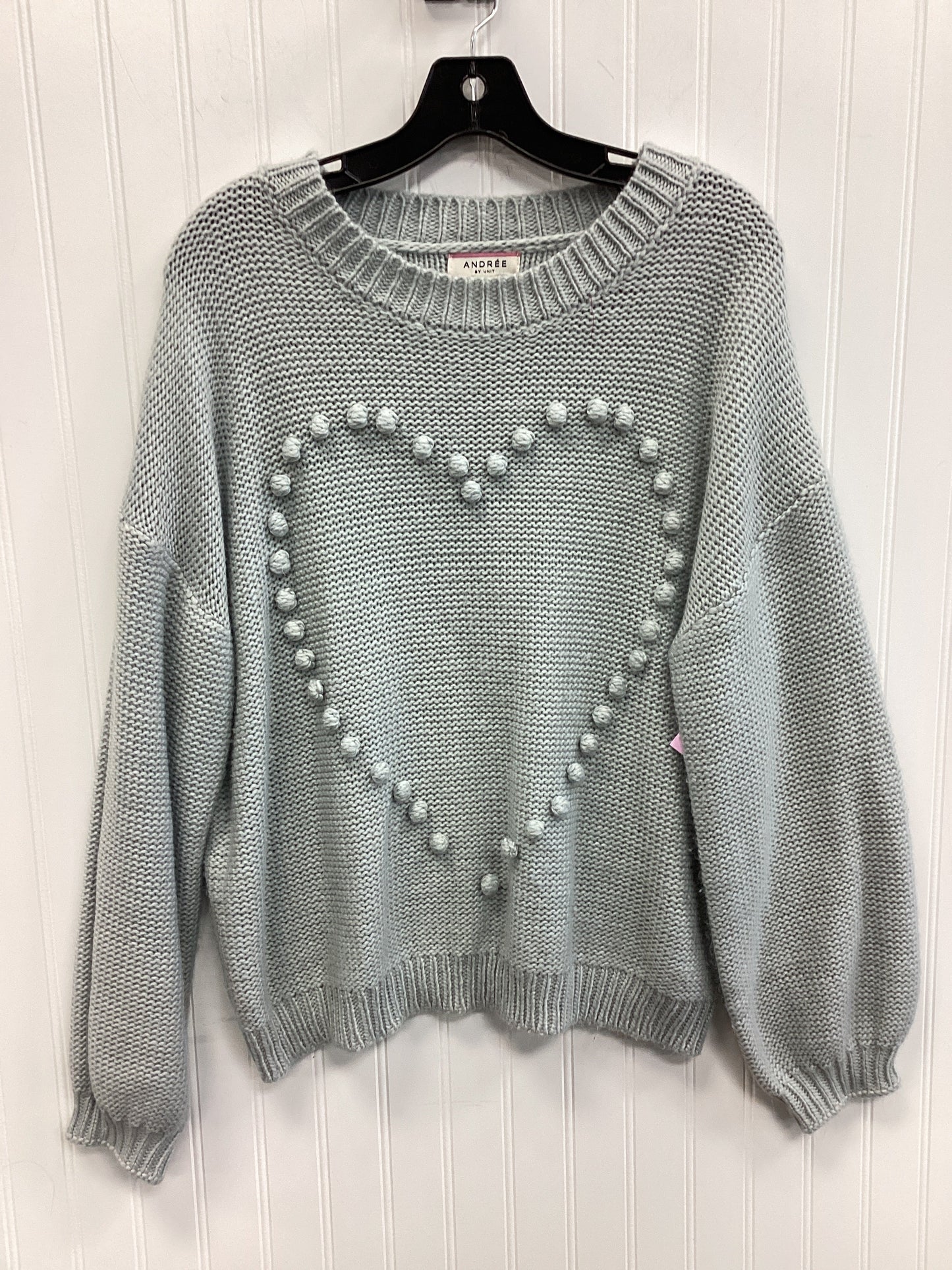 Sweater By Andree By Unit In Grey, Size:1X