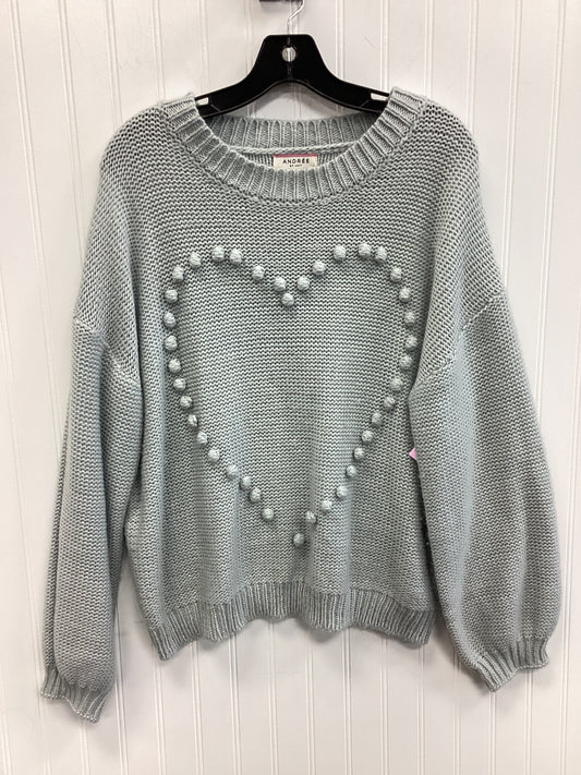Sweater By Andree By Unit In Grey, Size:1X