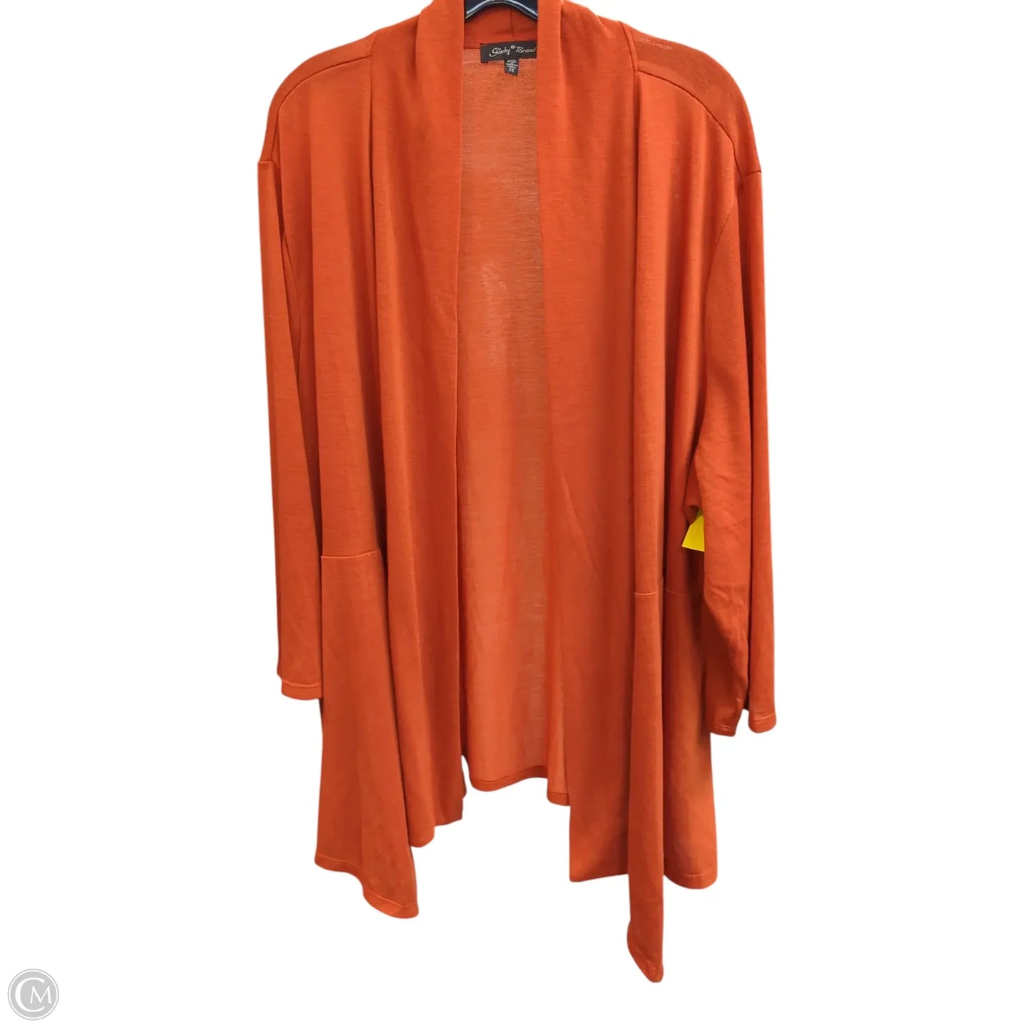 Cardigan By Slinky Brand In Orange, Size: 3x