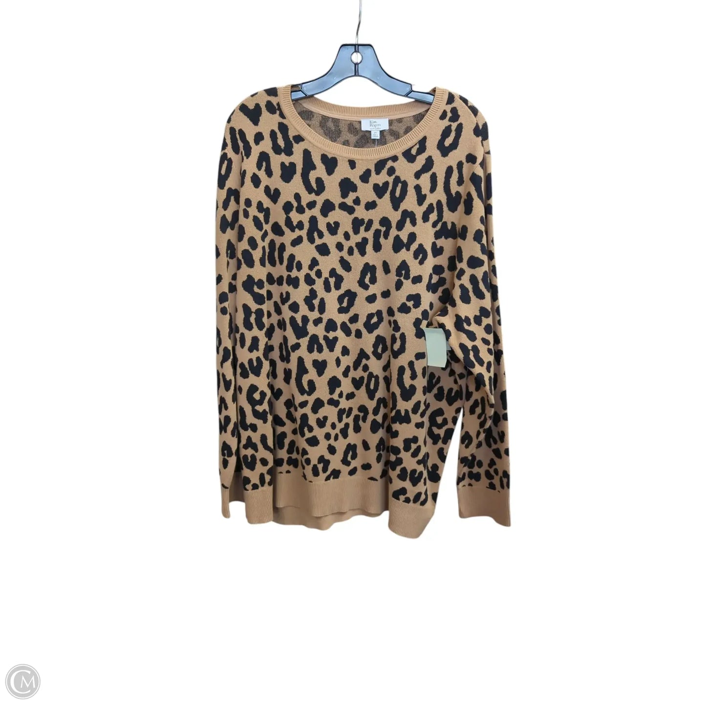 Sweater By Kim Rogers In Leopard Print, Size: 2x