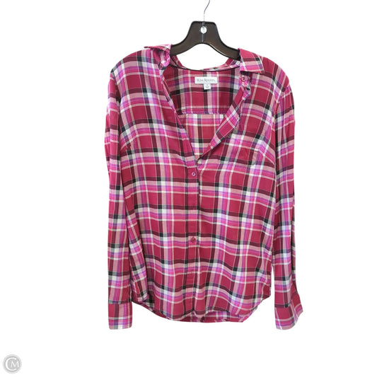 Blouse Long Sleeve By Kim Rogers In Purple, Size: S