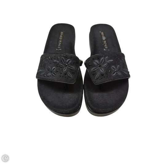 Sandals Flats By Donald Pliner In Black, Size: 9.5