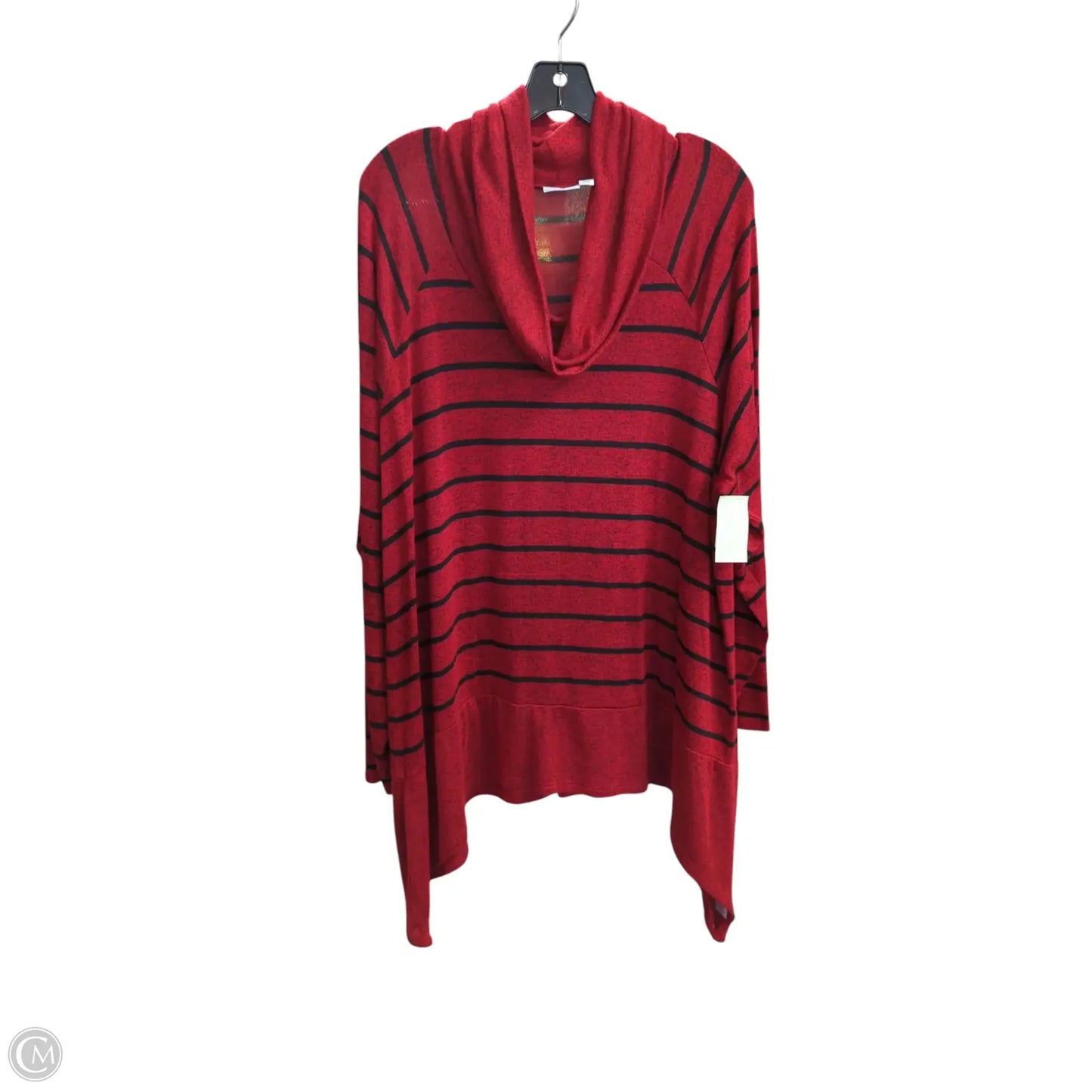 Sweater By Kim Rogers In Black & Red, Size: 3x