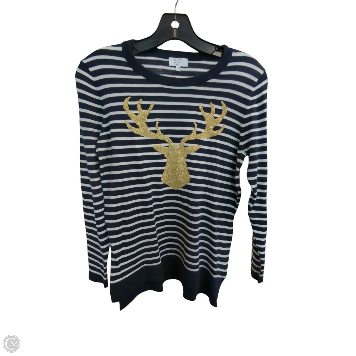 Sweater By Crown And Ivy In Blue & White, Size: Sp