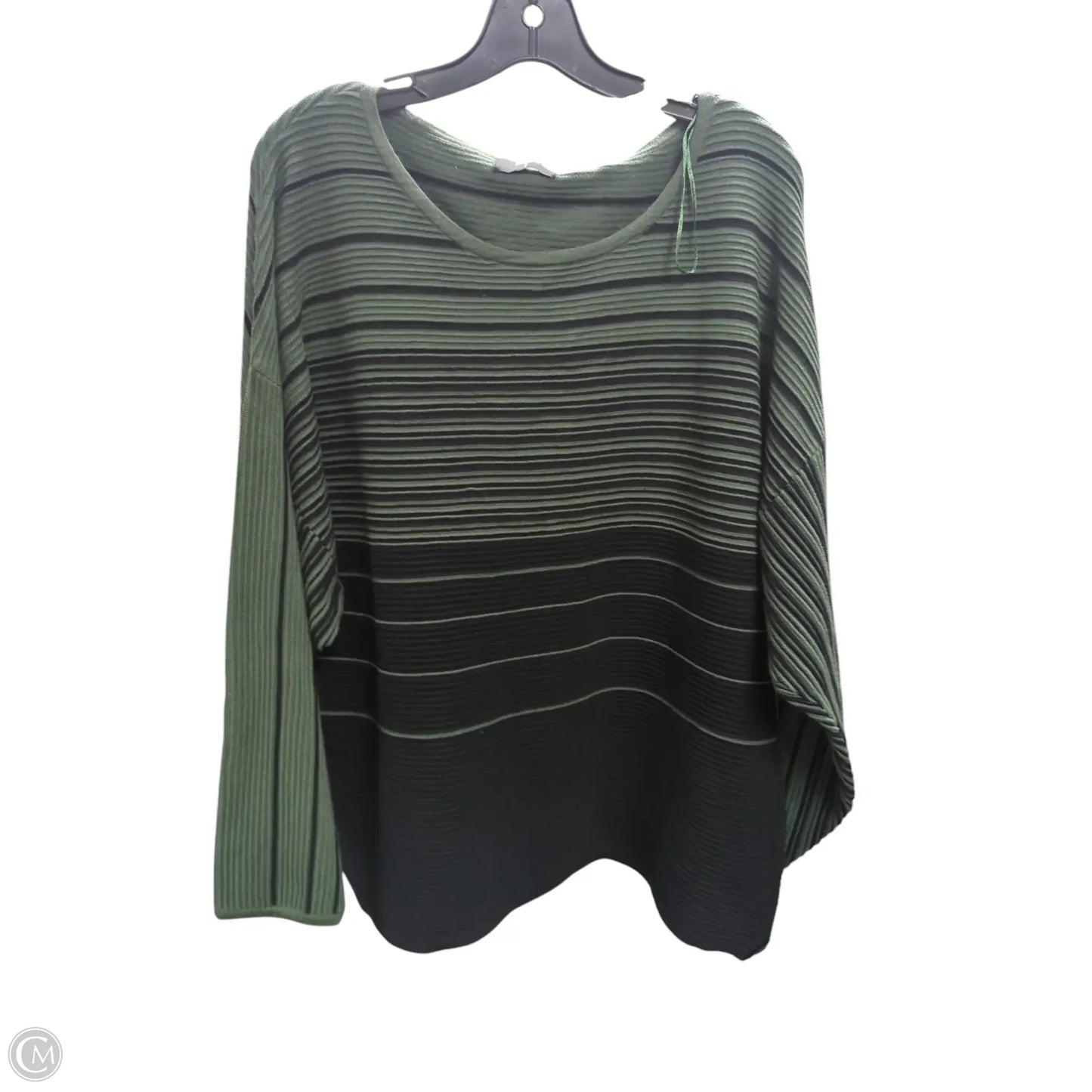 Sweater By T Tahari In Black & Green, Size: 2x