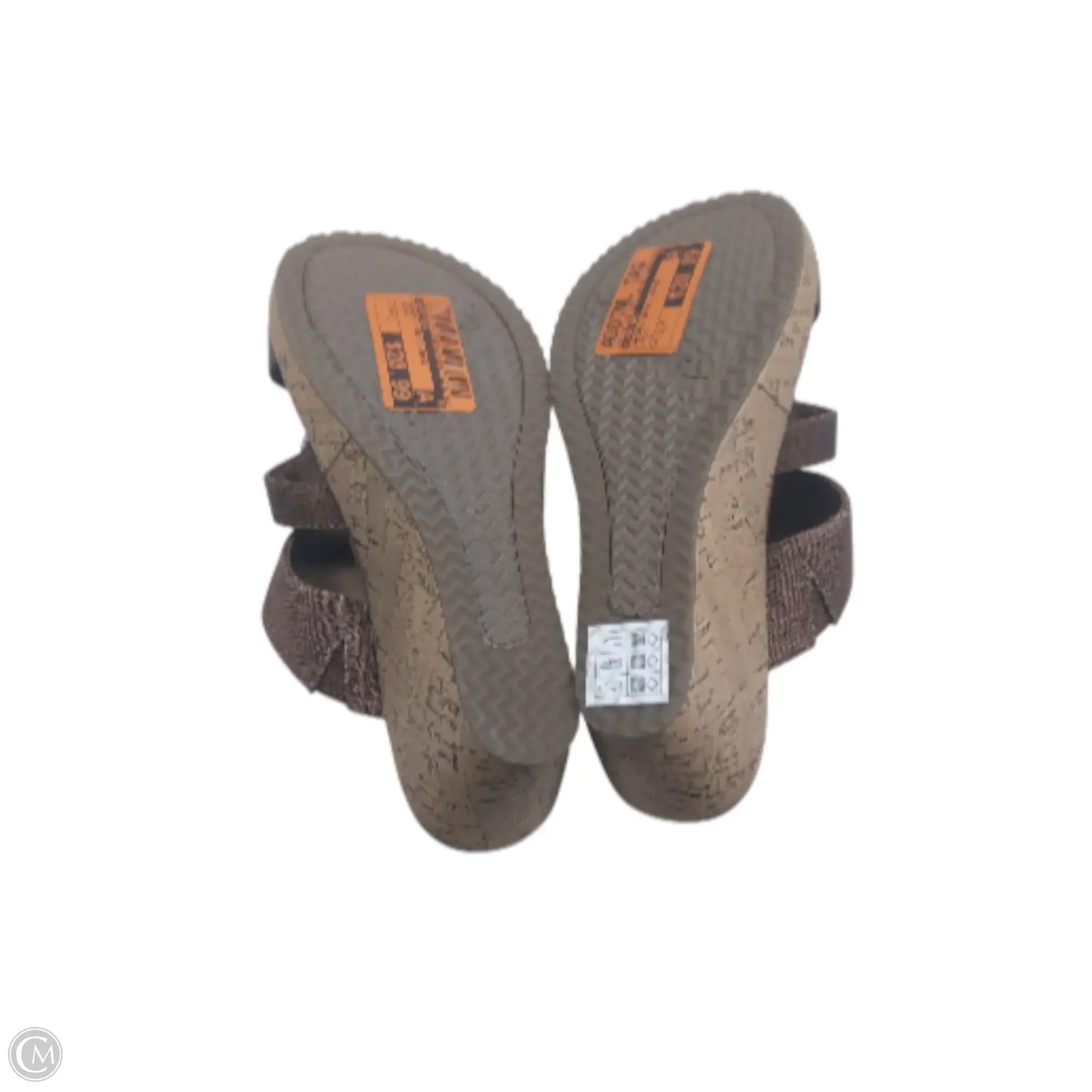 Sandals Heels Wedge By Skechers In Brown, Size: 7.5