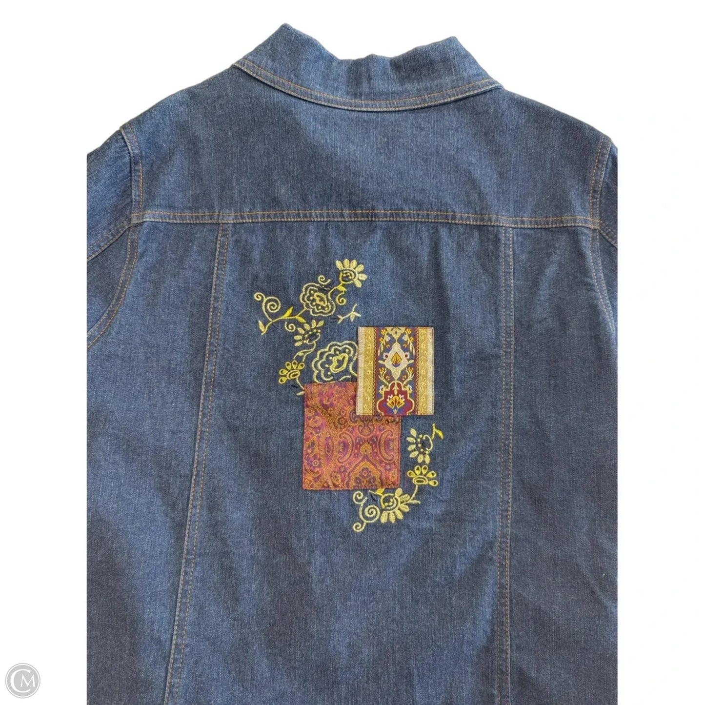 Jacket Denim By Clothes Mentor In Blue Denim, Size: M