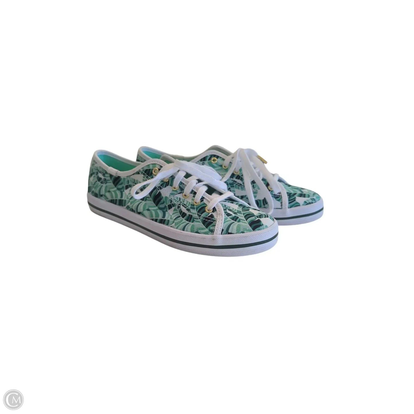 Shoes Sneakers By Keds In Green & White, Size: 7.5
