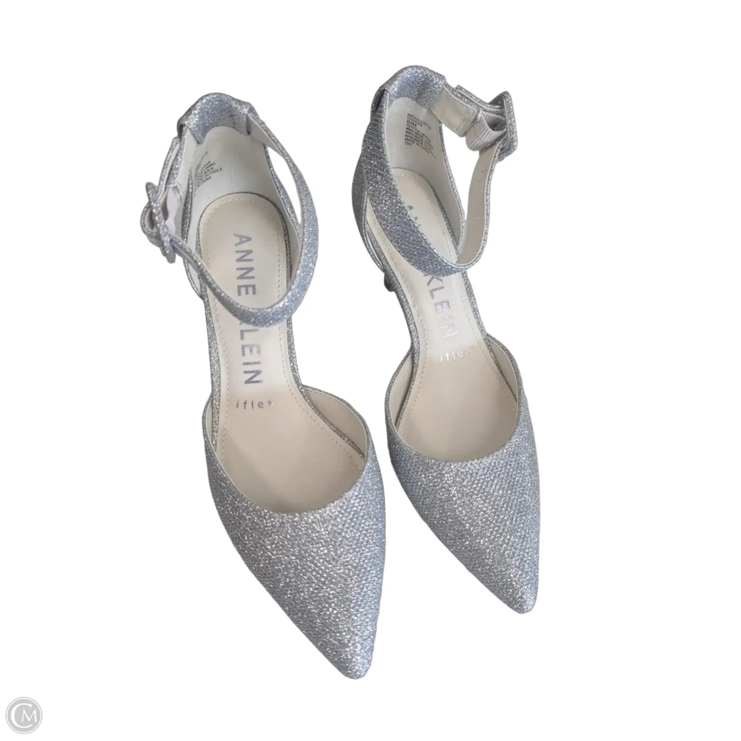 Shoes Heels Kitten By Anne Klein In Silver, Size: 6.5