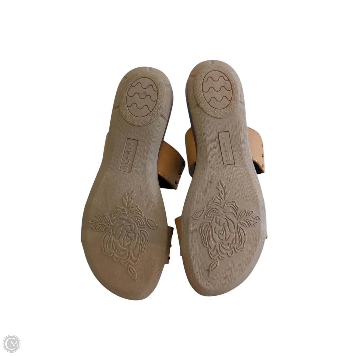 Sandals Flats By Esprit In Black & Brown, Size: 8.5