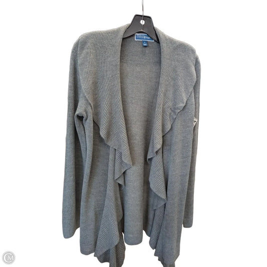 Sweater Cardigan By Karen Scott In Grey, Size: S