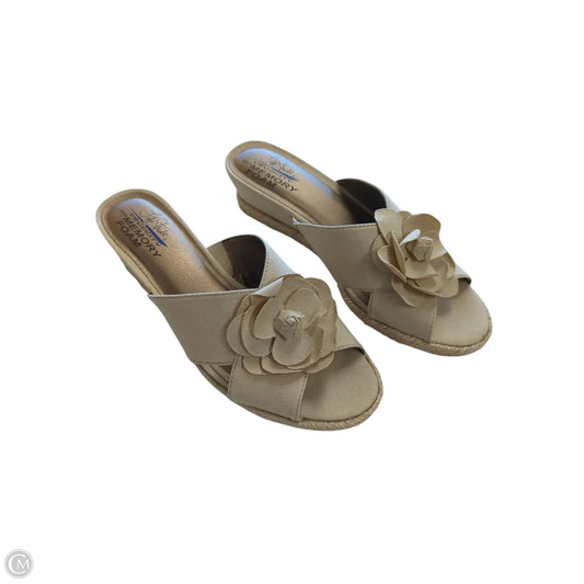 Sandals Heels Wedge By Life Stride In Tan, Size: 9