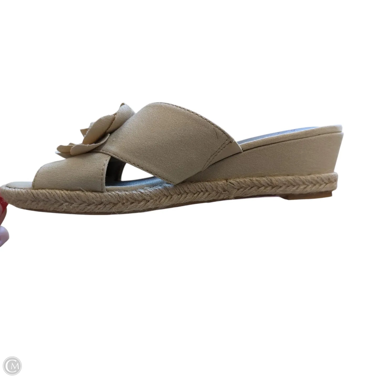 Sandals Heels Wedge By Life Stride In Tan, Size: 9