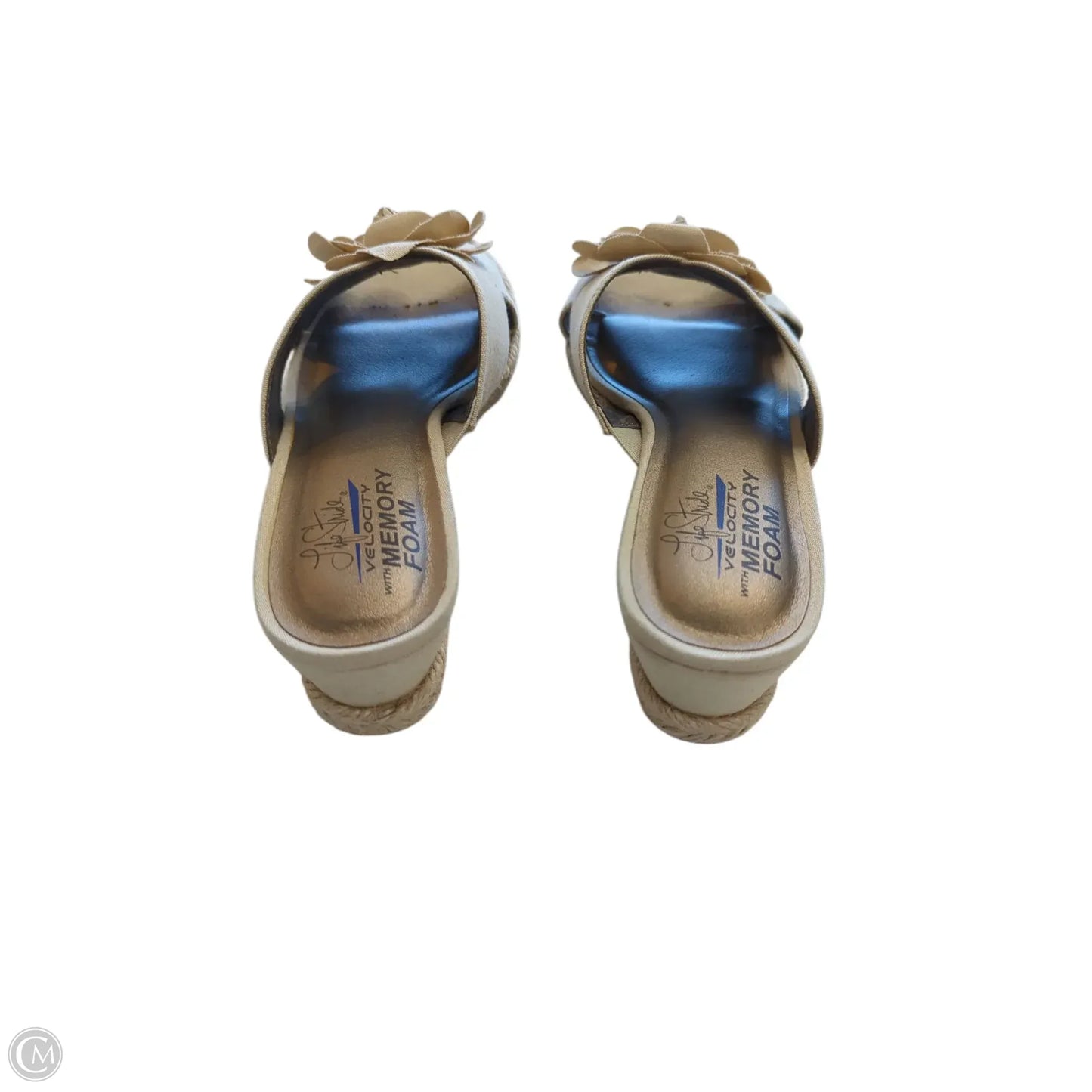 Sandals Heels Wedge By Life Stride In Tan, Size: 9