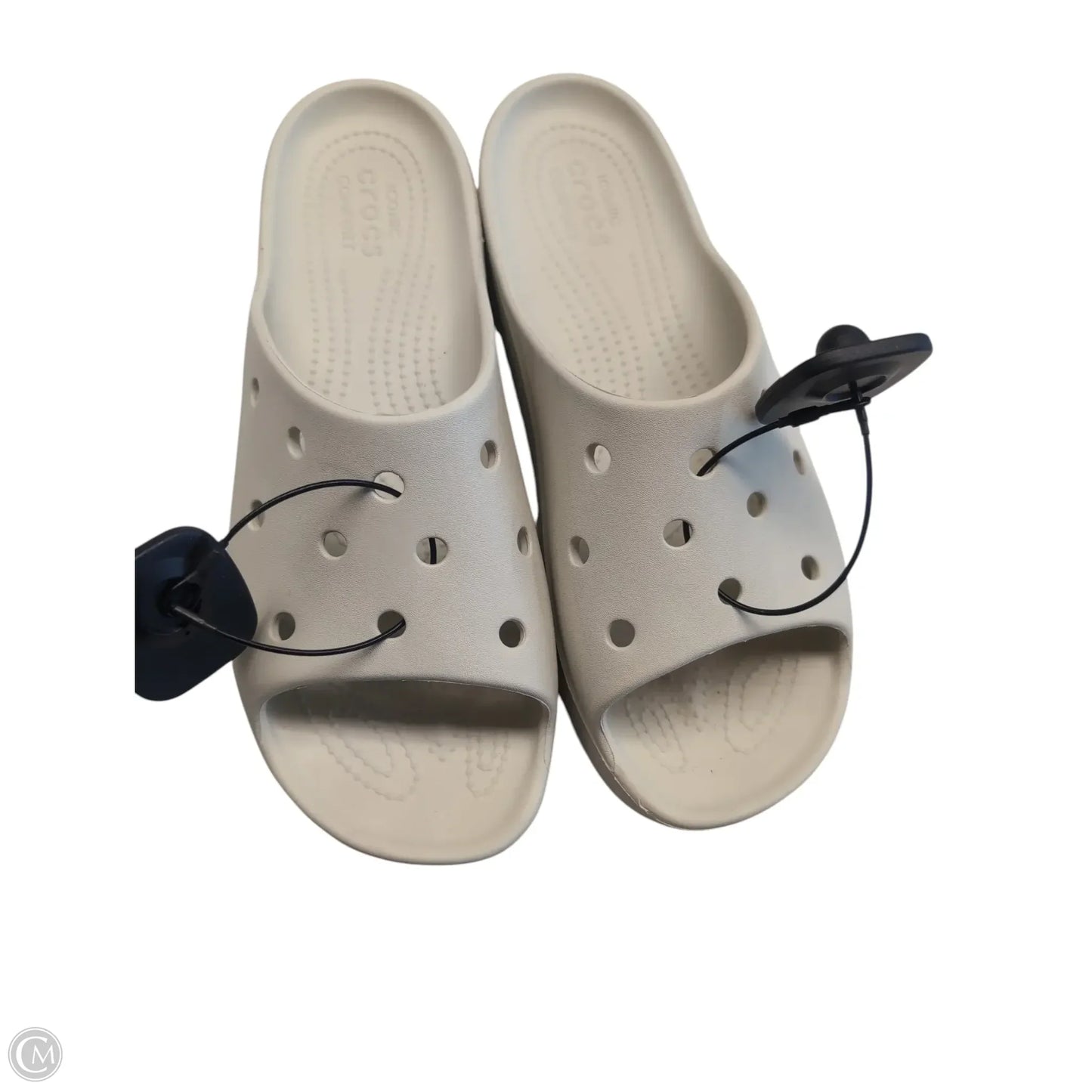 Sandals Flats By Crocs In Cream, Size: 10