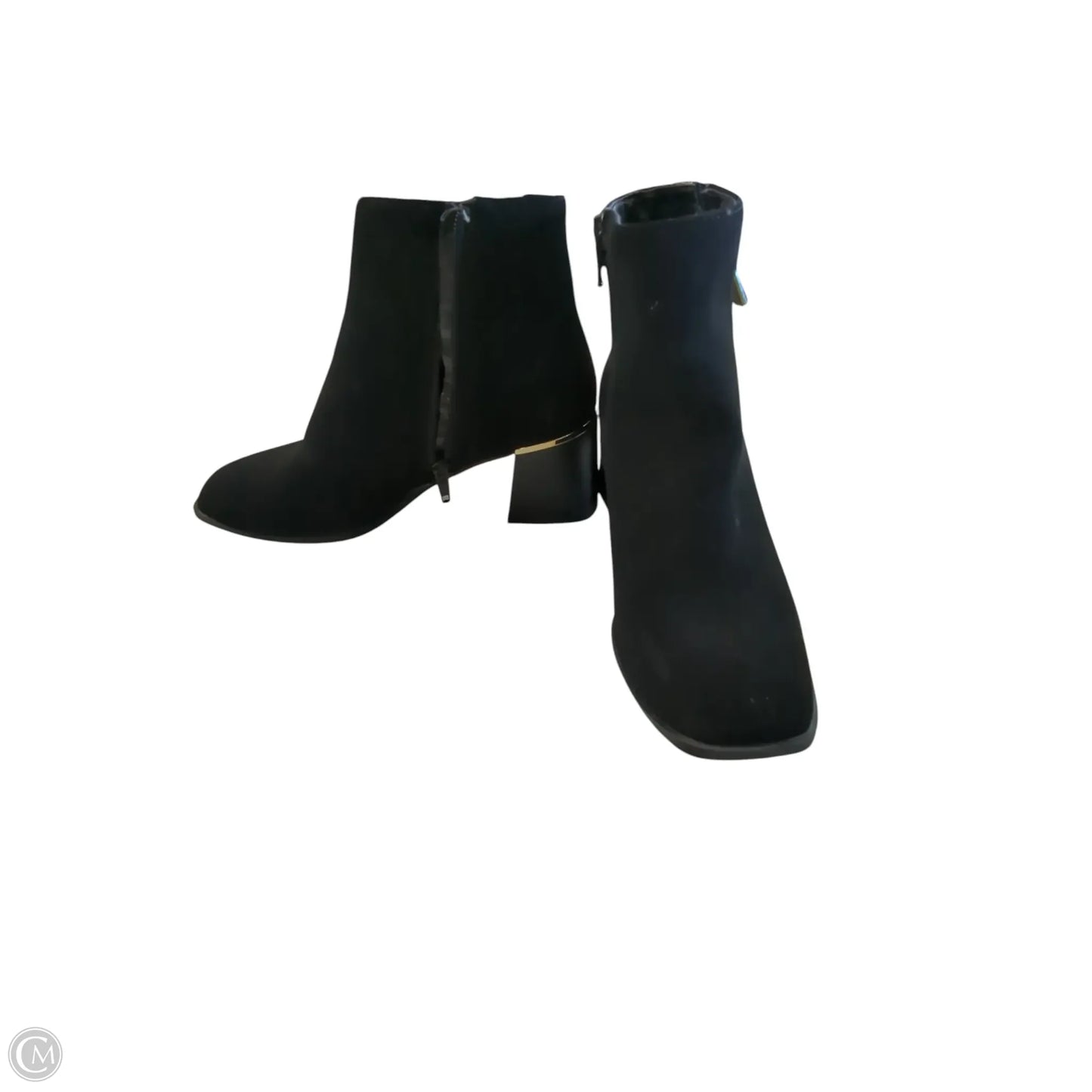 Boots Ankle Heels By Clothes Mentor In Black, Size: 6