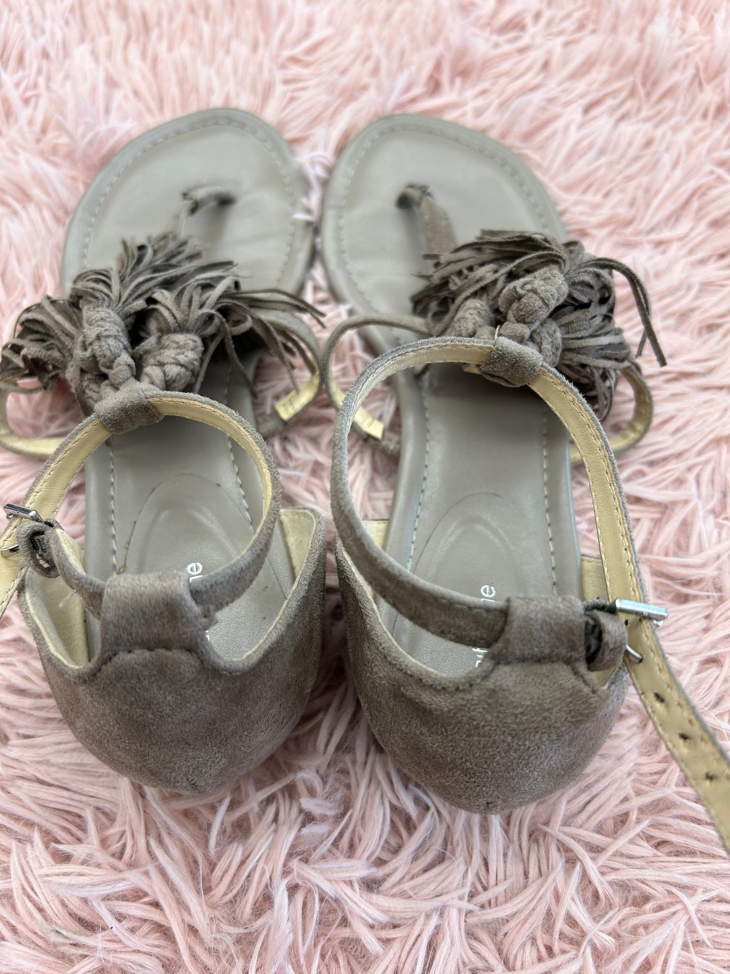 Sandals Flip Flops By Liz Claiborne In Tan, Size: 8