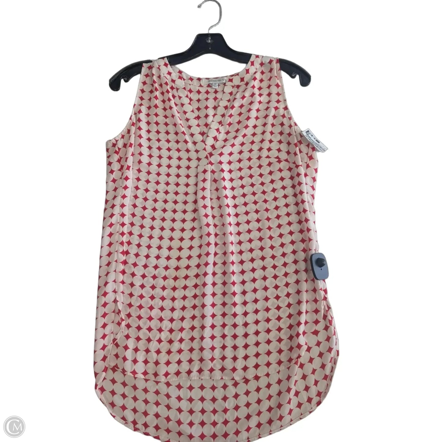Top Sleeveless By Rose And Olive In Red & White, Size: Xs