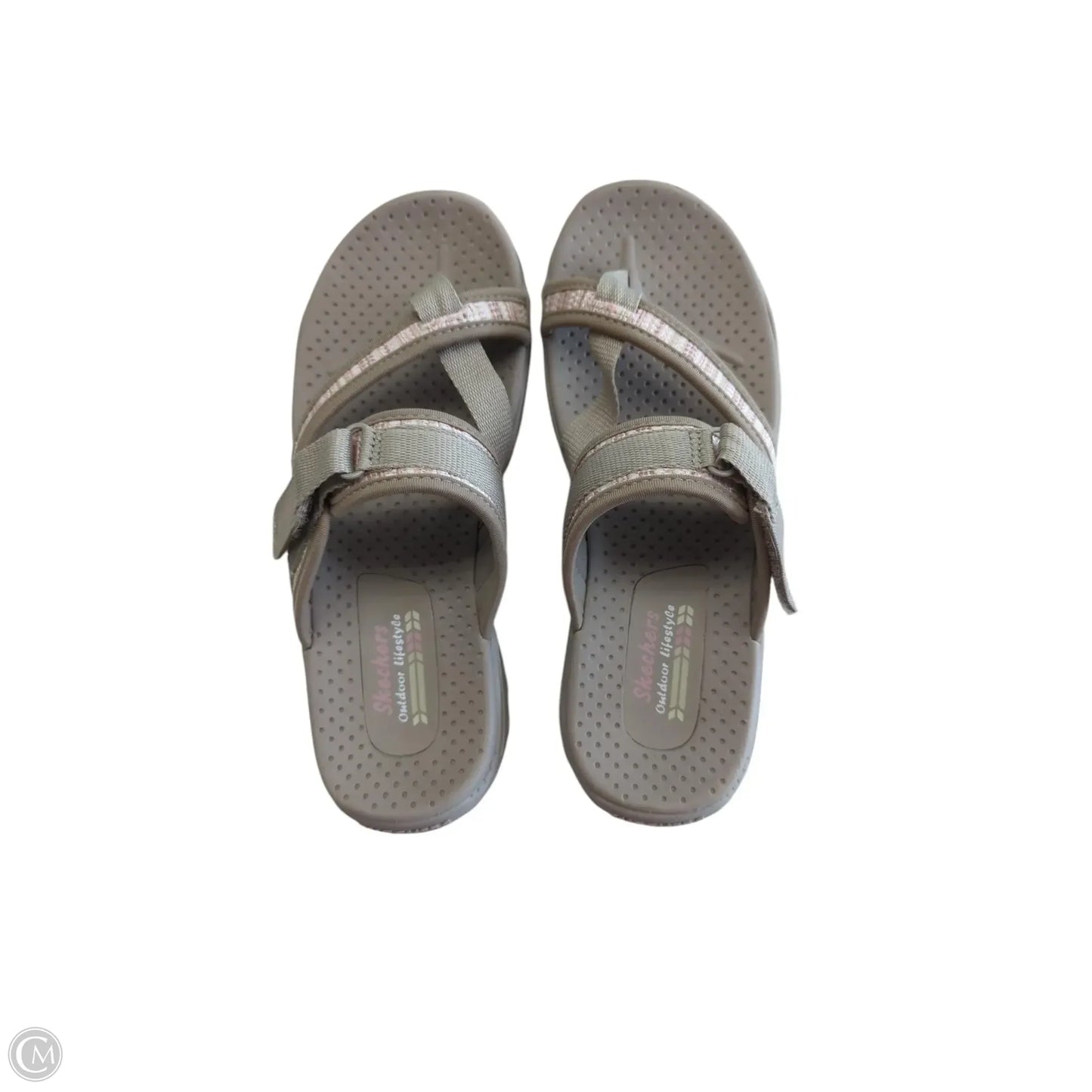 Sandals Flats By Skechers In Tan, Size: 6.5
