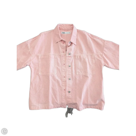 Jacket Denim By Zara, Size: L