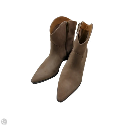 Boots Ankle Heels By Crown Vintage In Brown, Size: 8.5
