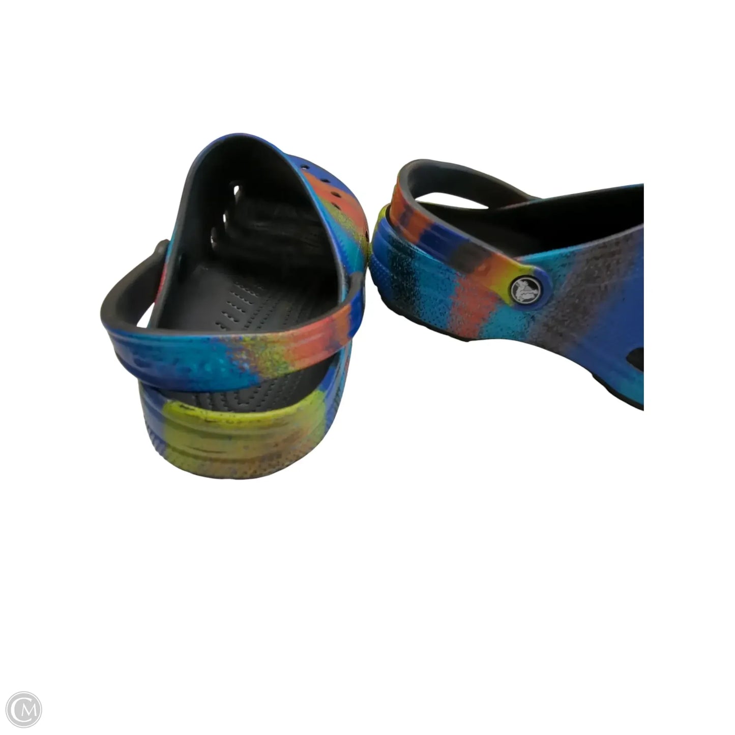 Shoes Flats By Crocs In Multi-colored, Size: 12