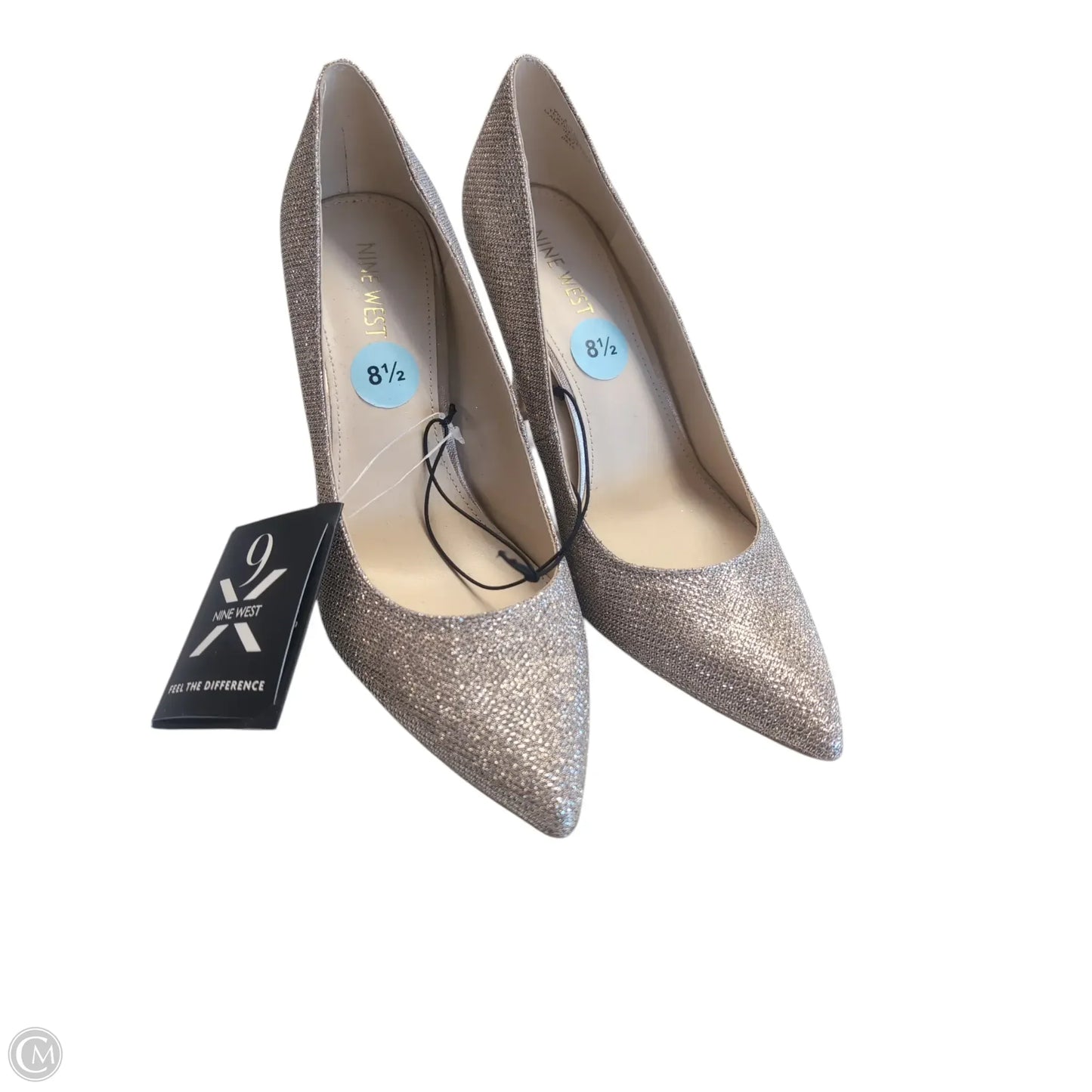 Shoes Heels Stiletto By Nine West In Gold, Size: 8.5