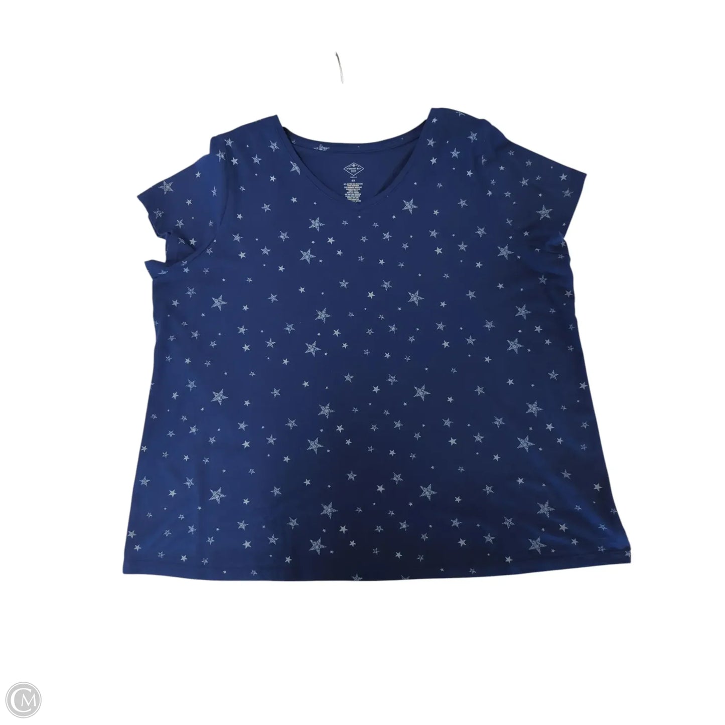 Top Short Sleeve By St Johns Bay In Blue, Size: 3x