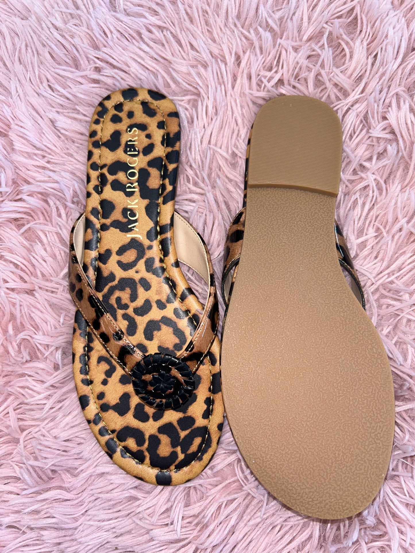 Sandals Flip Flops By Jack Rogers In Animal Print, Size: 7