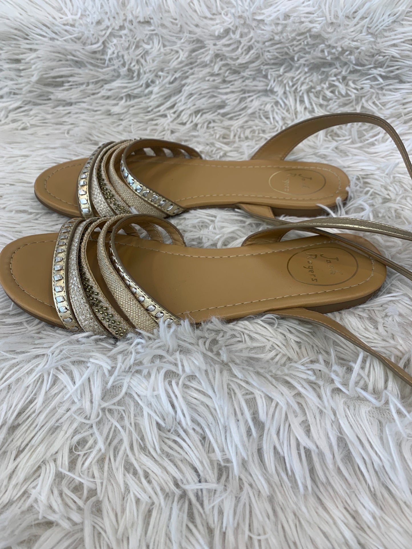 Tan Sandals Flats Jack Rogers, Size 9