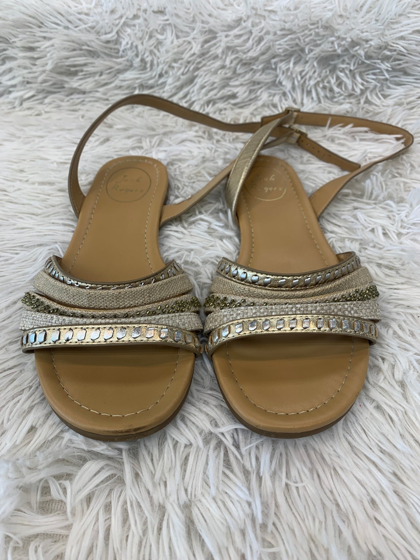 Tan Sandals Flats Jack Rogers, Size 9