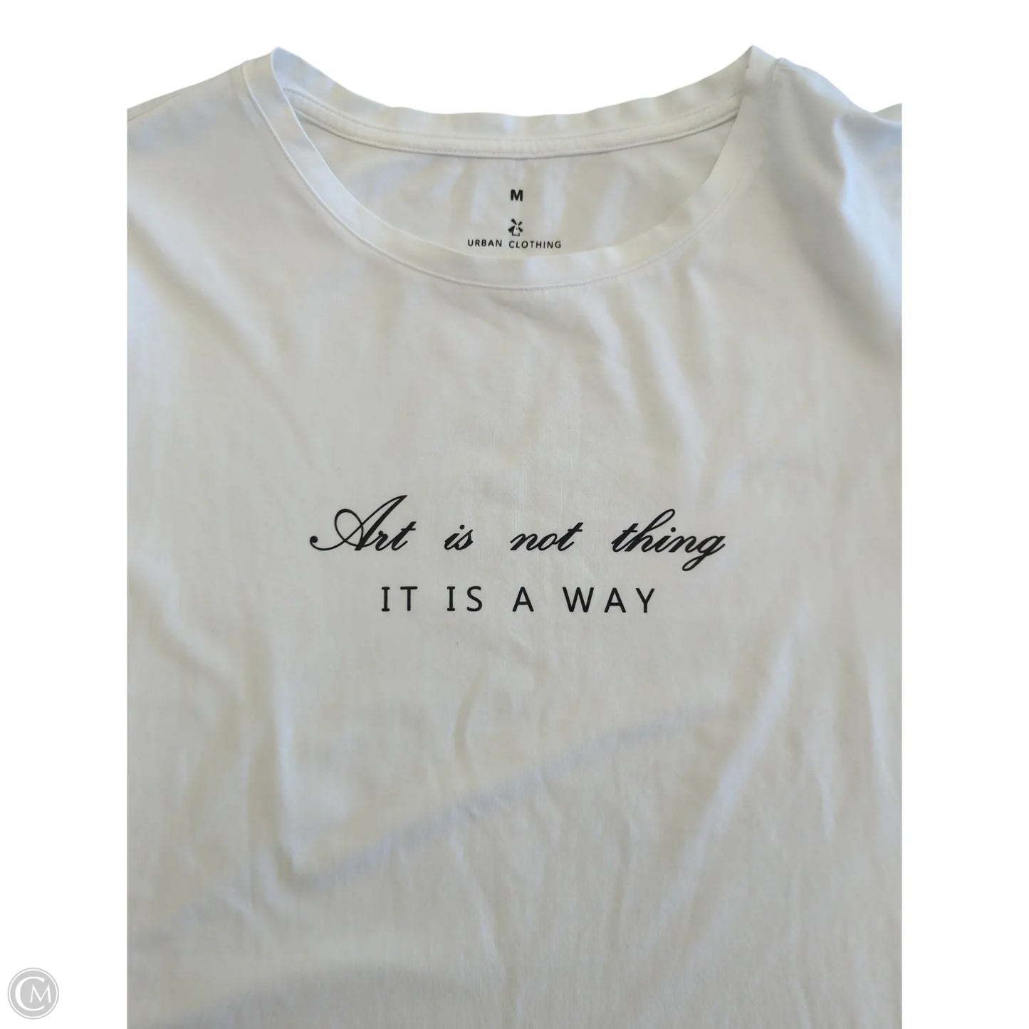 Top Short Sleeve Basic By Clothes Mentor In White, Size: M