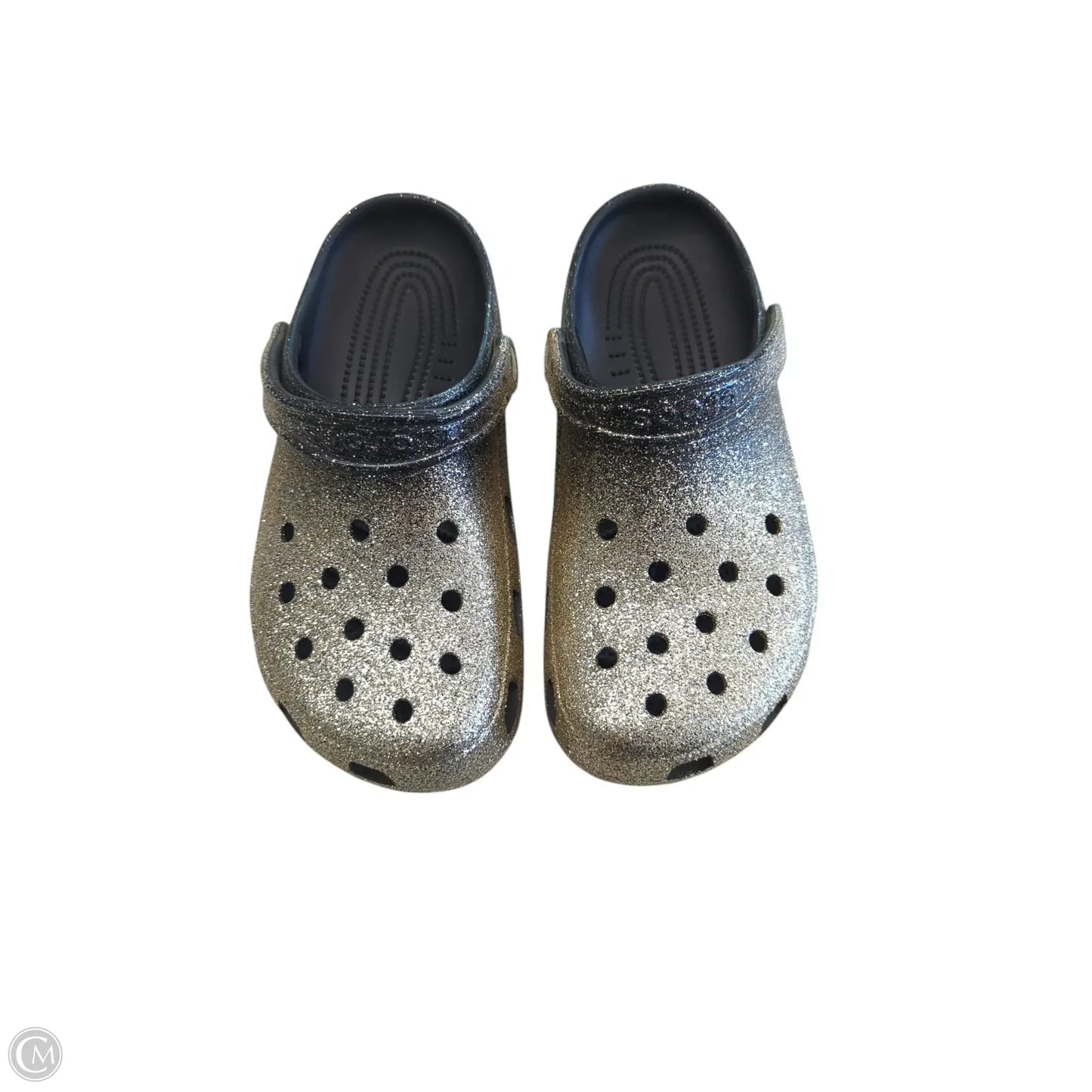 Shoes Flats By Crocs In Gold, Size: 10