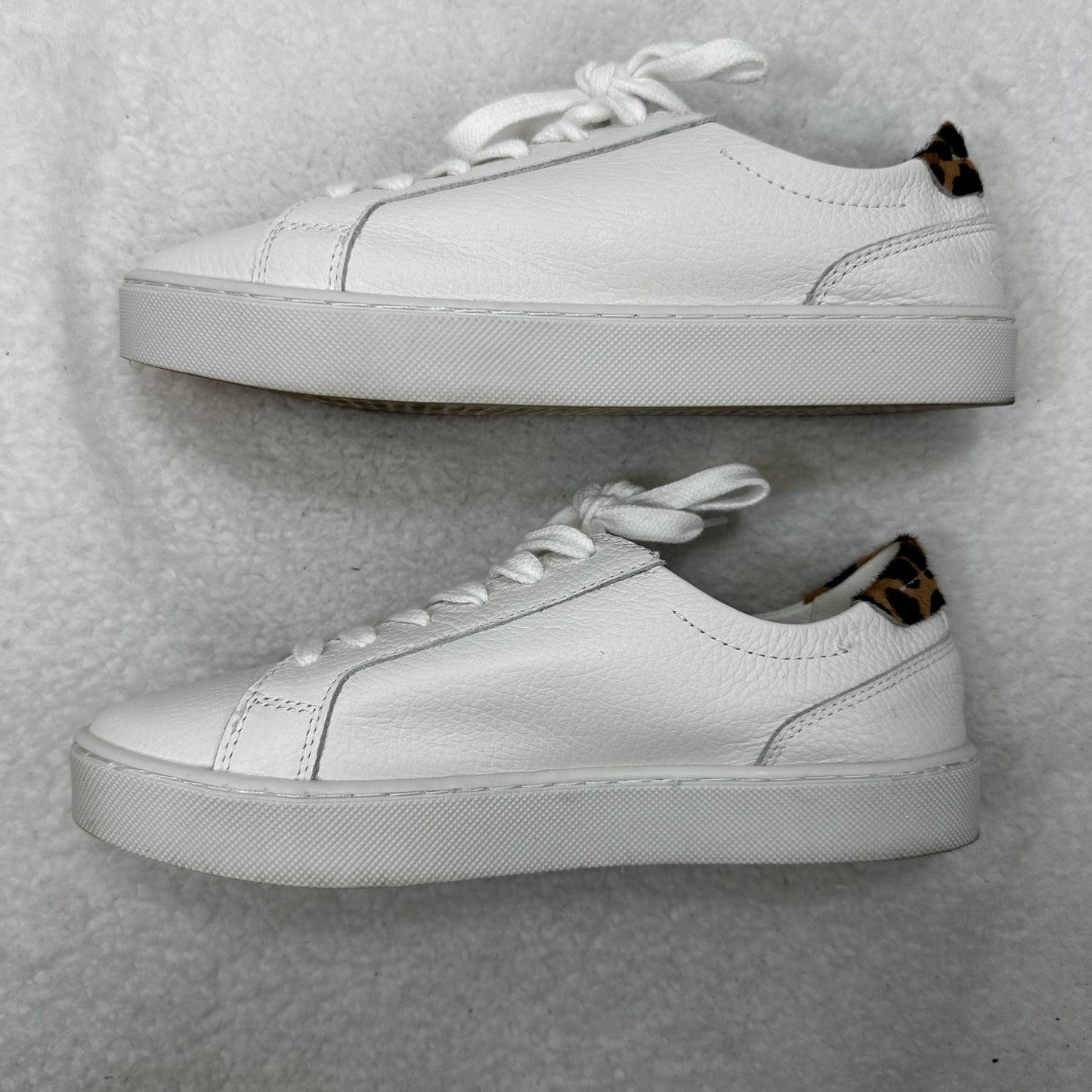 White Shoes Flats Boat Zara, Size 7.5