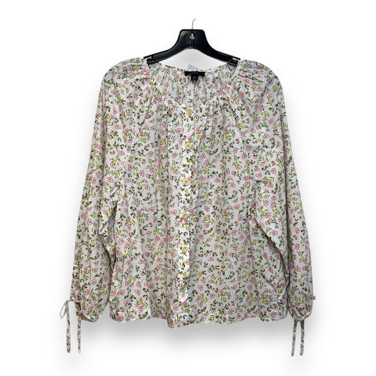 Top Short Sleeve By J Crew In Flowered, Size: Xxl