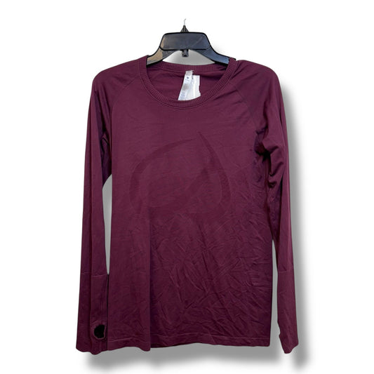 Athletic Top Long Sleeve Crewneck By Clothes Mentor In Maroon, Size: L