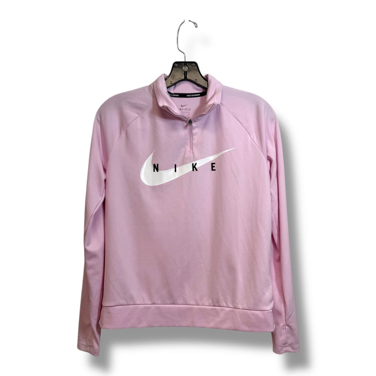 Athletic Top Long Sleeve Crewneck By Nike Apparel In Pink, Size: S