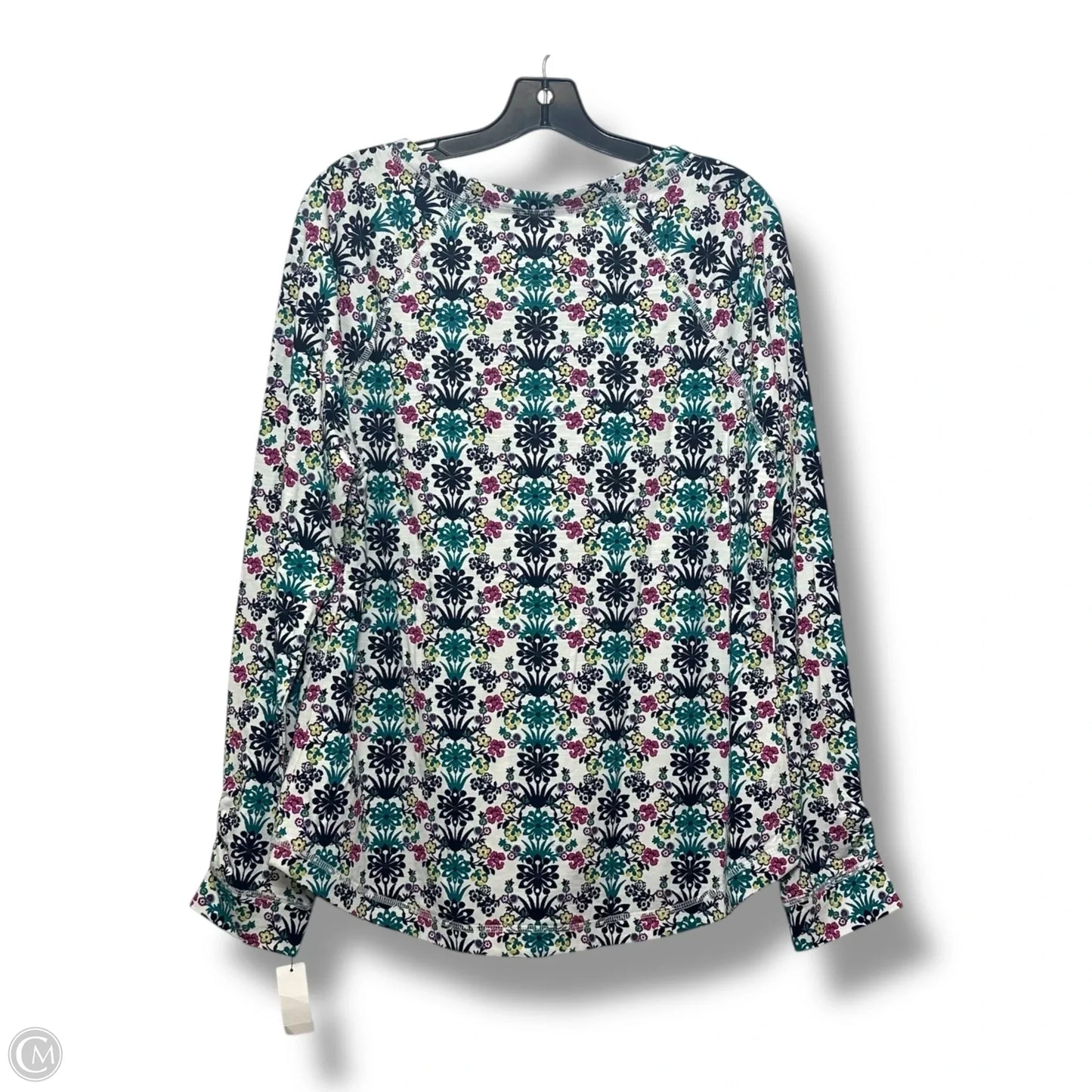 Top Long Sleeve Basic By Talbots In Floral Print, Size: Xl